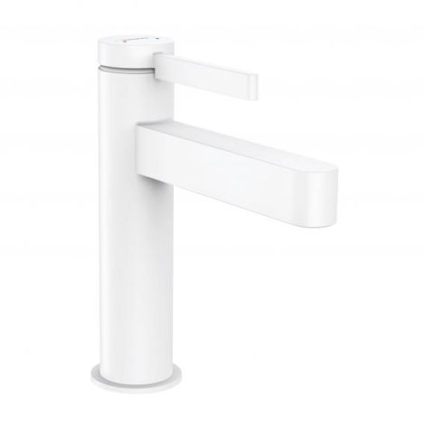 - HANSGROHE Finoris Bateria umywalkowa 110 z odpływem biały mat 76023700 - 76023700 - Łazienki Szydłowski