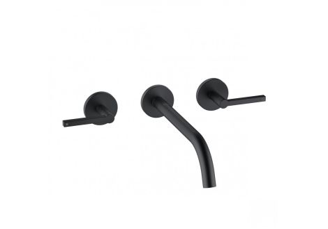  - KLUDI NOVA FONTE Puristic bateria umywalkowa wylewka 24 cm kolor czarny mat 201463915 - 201463915 - Łazienki Szydłowski