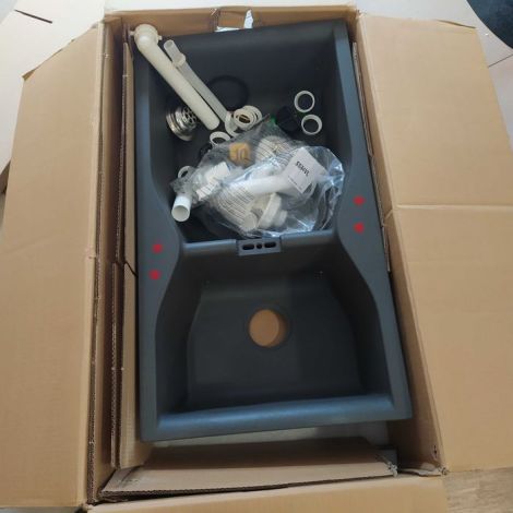 - Grohe Zlewozmywak kompozytowy 900 x 500 mm Kolor szary granit 31658AT0 - 2 gatunek - 31658AT0 - Łazienki Szydłowski