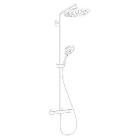- HANSGROHE CROMA SELECT S 280 Komplet prysznicowy z termostatem, biały mat 26891700 - 26891700 - Łazienki Szydłowski