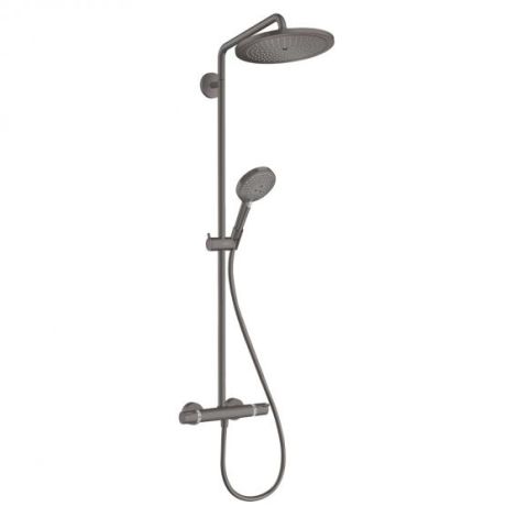  - HANSGROHE CROMA SELECT S 280 Komplet prysznicowy z termostatem, czarny chrom szczotkowany 26891340 - 26891340 - Łazienki Szydłowski