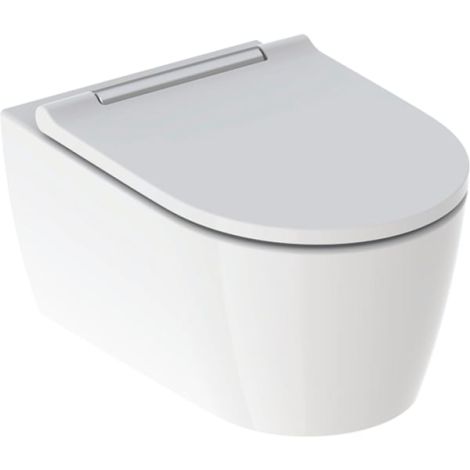 GEBERIT ONE zestaw wc 54 x 37 cm kolor biały połysk, panel dekoracyjny chrom błyszczący z powłoką keratec 500202011 500.202.01.1 od 