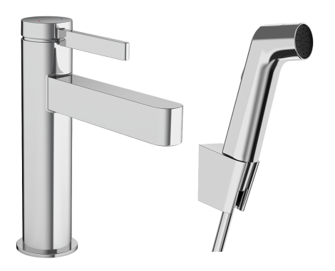  - HANSGROHE Finoris bateria umywalkowa 110 z słuchawką prysznicową i wężem 160 cm chrom 76210000 - 76210000 - Łazienki Szydłowski