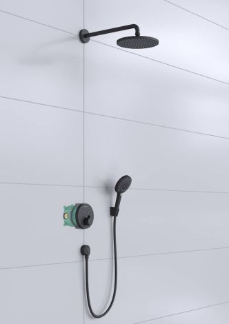 HANSGROHE Raindance S System prysznicowy 240 1 jet PowderRain z ShowerSelect S czarny mat 27959670 27959670 od 