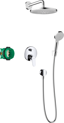  - HANSGROHE Crometta S System prysznicowy 240 1jet z jednouchwytową baterią chrom 27958000 - 27958000 - Łazienki Szydłowski