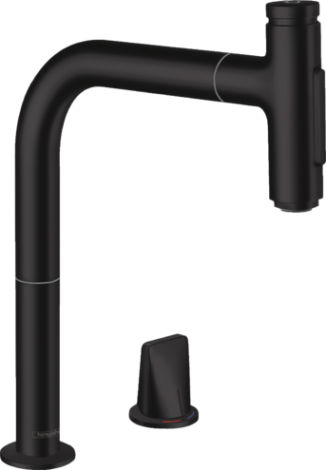 HANSGROHE Metris Select M71 2-otworowa bateria kuchenna czarny mat 73818670 73818670 od 