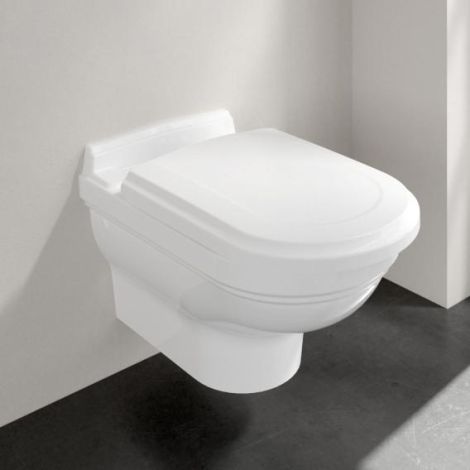 - VILLEROY&BOCH Hommage Miska WC lejowa podwieszany, biały CeramicPlus 6661B0R1 - 6661B0R1 - Łazienki Szydłowski