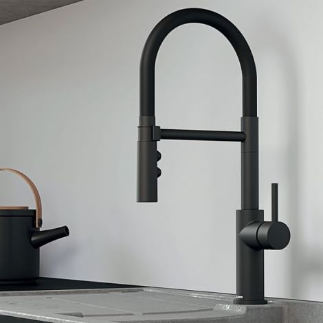 - BLANCO CATRIS-S Flexo bateria kuchenna czarny mat 525793 - 525793 - Łazienki Szydłowski