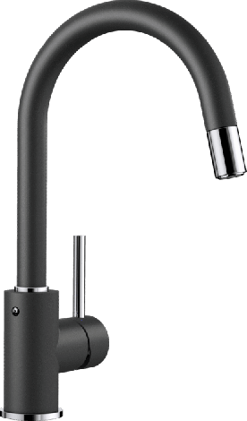 - BLANCO MIDA-S bateria kuchenna z wyciąganą wylewką antracyt 521455 - 521455 - Łazienki Szydłowski