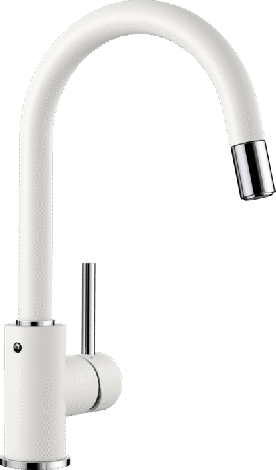 - BLANCO MIDA-S bateria kuchenna z wyciąganą wylewką biały 521457 - 521457 - Łazienki Szydłowski