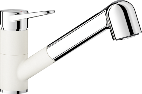  - BLANCO WEGA-S II bateria kuchenna z wyciąganą wylewką biały/chrom 526421 - 526421 - Łazienki Szydłowski