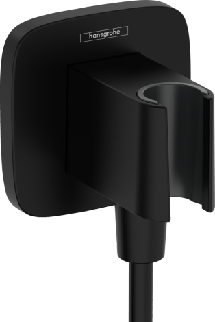 - HANSGROHE FixFit Q Przyłącze węża z uchwytem prysznicowym czarny mat 26887670 - 26887670 - Łazienki Szydłowski