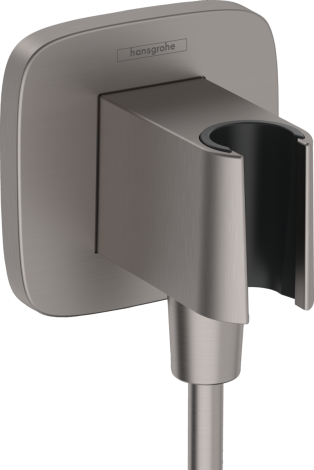  - HANSGROHE FixFit Q Przyłącze węża z uchwytem prysznicowym czarny chrom szczotkowany 26887340 - 26887340 - Łazienki Szydłowski