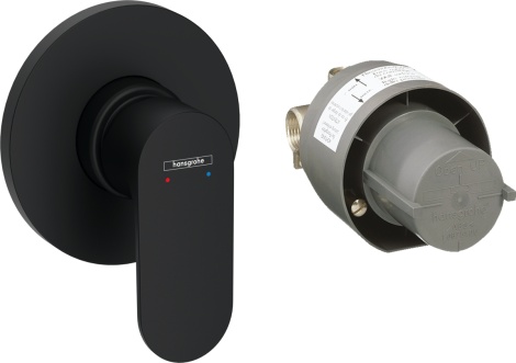 - HANSGROHE Rebris S zestaw bateria prysznicowa wraz z elementem podtynkowym czarny mat 72648670 - 72648670 - Łazienki Szydłowski