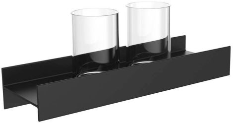 - EMCO Aura podwójny uchwyt na szklankę czarny mat 852513400 - 852513400 - Łazienki Szydłowski