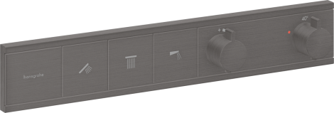 - Hansgrohe RainSelect Bateria termostatyczna do 3 odbiorników, czarny chrom szczotkowany 15381340 - 15381340 - Łazienki Szydłowski