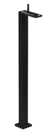  - Axor MyEdition Jednouchwytowa bateria umywalkowa z kompletem odpływowym Push-Open, podłogowa, bez płytki czarny mat 47042670 - 47042670 - Łazienki Szydłowski