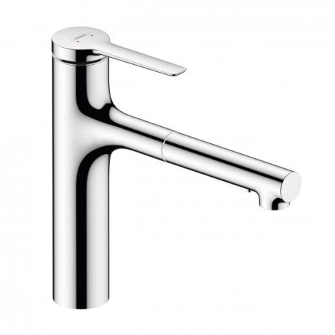 - HANSGROHE Zesis M33 bateria kuchenna 160, metalowa wyciągana wylewka, 2jet chrom 74822000 - 74822000 - Łazienki Szydłowski