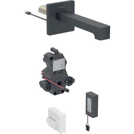 - GEBERIT Brenta Bateria umywalkowa ścienna kolor czarny mat 116294141 - 116.294.14.1 - Łazienki Szydłowski