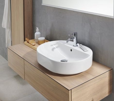 - GEBERIT Variform Umywalka nablatowa 60x45 cm biały połysk 500777012 - 500.777.01.2 - Łazienki Szydłowski