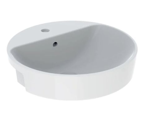 GEBERIT Variform Umywalka częściowo wpuszczana w blat, okrągła, 50cm biały połysk 500782012 500.782.01.2 od 