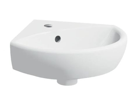 - GEBERIT Selnova Umywalka kompaktowa narożna 41,5 x 41 cm biały połysk 500326015 - 500.326.01.5 - Łazienki Szydłowski