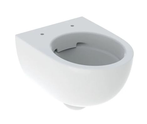GEBERIT Selnova Compact Wisząca miska WC, lejowa, 35,5x49 cm, krótka, ukryte mocowania, Rimfree biała 500377012 500.377.01.2 od 