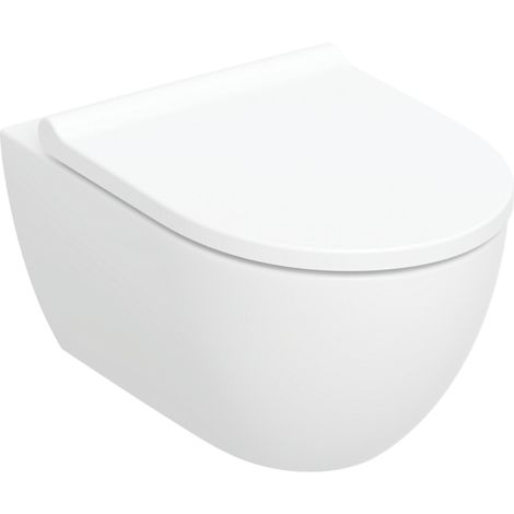 GEBERIT Acanto Zestaw wiszącej miski WC, lejowa, 36x53 cm, z deską sedesową, biały 502774001 502.774.00.1 od 