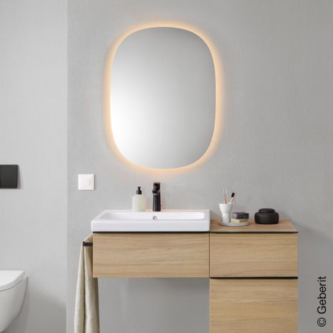 GEBERIT Option Oval Podświetlane lustro, 60x80 cm 502800001 502.800.00.1 od 