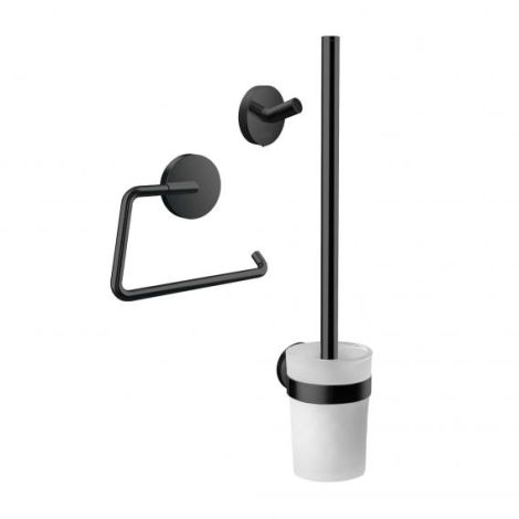 - EMCO ROUND zestaw WC 3 w 1 czarny mat 439813300 - 439813300 - Łazienki Szydłowski