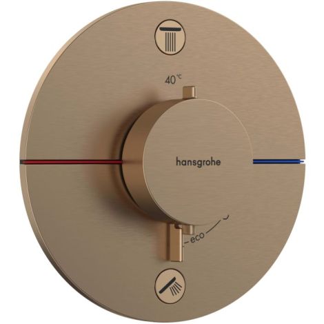 HANSGROHE ShowerSelect Comfort S bateria termostatyczna do 2 odbiorników  brąz szczotkowany 15556140 15556140 od 