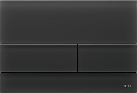  - TECEsquare II Szklany przycisk spłukujący do systemu podwójnego spłukiwania czarne, satynowane szkło 9240825 - 9240825 - Łazienki Szydłowski