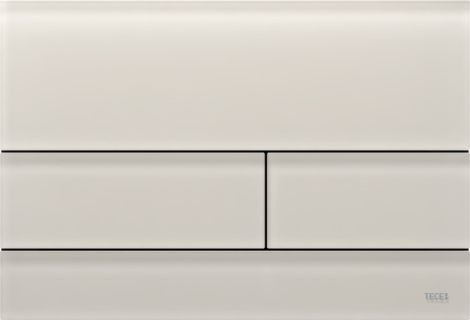  - TECEsquare II Szklany przycisk spłukujący do systemu podwójnego spłukiwania piaskowe, satynowane szkło 9240827 - 9240827 OB - Łazienki Szydłowski