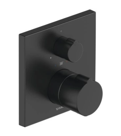 - DURAVIT C.1 Termostatyczna bateria prysznicowa podtynkowa czarny mat C14200015046 - C14200015046 - Łazienki Szydłowski