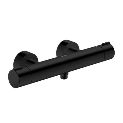 - DURAVIT C.1 Termostatyczna bateria prysznicowa natynkowa czarny mat C14220000046 - C14220000046 - Łazienki Szydłowski