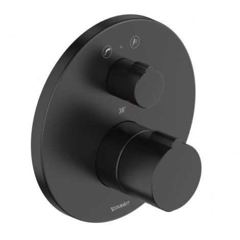 DURAVIT C.1 Termostatyczna bateria wannowa z zaworem odcinająco-przełączającym, czarny mat C15200014046 C15200014046 od 