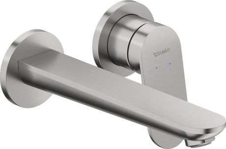 - DURAVIT Wave bateria umywalkowa ścienna stal nierdzewna szczotkowana WA1070004070 - WA1070004070 - Łazienki Szydłowski