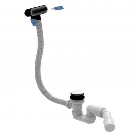 - Villeroy&Boch Loop&Friends zestaw odpływowy i przelewowy, kompletny zestaw biały/czarny mat U90959033 - U90959033 - Łazienki Szydłowski