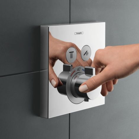 - HANSGROHE SHOWER SELECT bateria prysznicowa termostatyczna do 2 odbiorników chrom 15763000 - 15763000 - Łazienki Szydłowski