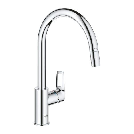 - GROHE-BauLoop bateria kuchenna z wyciąganą wylewką chrom 30543000 - 30543000 - Łazienki Szydłowski