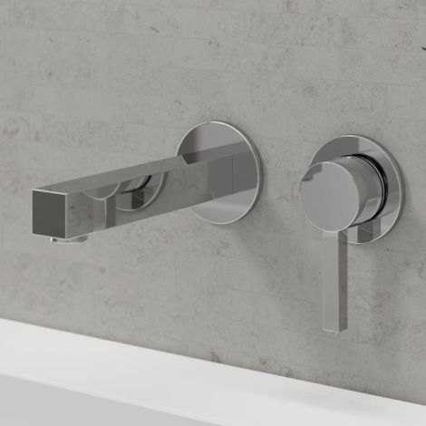  - KEUCO Edition 90  bateria umywalkowa ścienna 18,7 cm chrom 59016010201 - 59016010201 - Łazienki Szydłowski