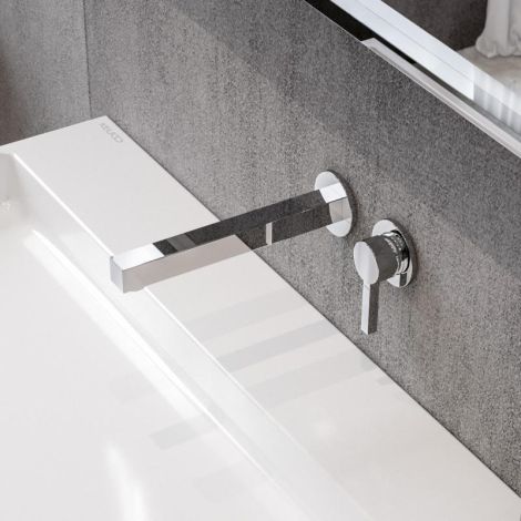  - KEUCO Edition 90  bateria umywalkowa ścienna 26,5cm chrom 59016010202 - 59016010202 - Łazienki Szydłowski