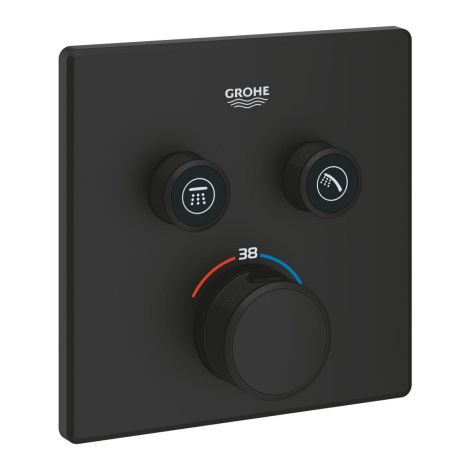 GROHE-Grohtherm SmartControl Bateria termostatyczna do obsługi dwóch wyjść wody phantom black 102166KF00 102166KF00 od 