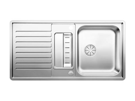 BLANCO CLASSIC Pro 5 S-IF zlewozmywak 91,5x51 cm, odwracalny, korek auto., InFino, odsączarka stalowa, stal polerowana 523663 523663 od 