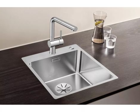  - BLANCO ANDANO 400-IF/A zlewozmywak 44x50 cm, korek auto., InFino, PushControl stal polerowana 525244 - 525244 - Łazienki Szydłowski