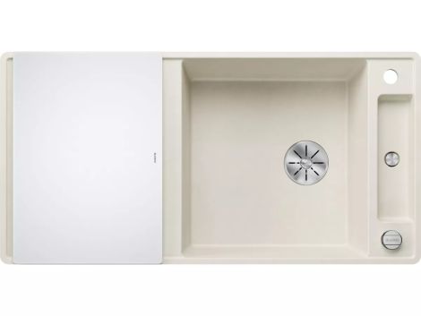 BLANCO AXIA III XL 6 S-F Silgranit Zlewozmywak 99x50 cm odwracalny, korek auto., InFino, deska szkło białe delikatny biały 527053 527053 od 