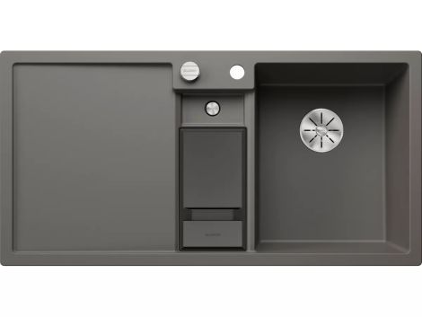 BLANCO COLLECTIS 6 S Silgranit Zlewozmywak 100x51 cm komora prawa, korek auto., InFino, wkład z pokrywką wulkaniczny szary 527241 527241 od 
