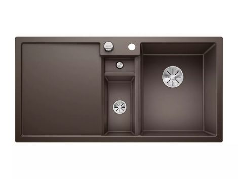BLANCO COLLECTIS 6 S Silgranit zlewozmywak 100x51 cm komora prawa, korek auto., InFino, wkład z pokrywką, kawowy 523353 523353 od 