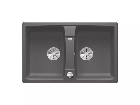  - BLANCO LEXA 8 Silgranit zlewozmywak 78x50 cm odwracalny, korek auto., InFino szarość skały 524951 - 524951 - Łazienki Szydłowski