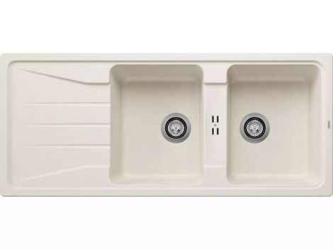  - BLANCO SONA 8 S Silgranit Zlewozmywak 116x50 cm odwracalny delikatny biały 527156 - 527156 - Łazienki Szydłowski